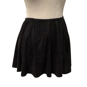 PacSun Brandy Melville Black Skater Skirt Faux Suede Size S/M